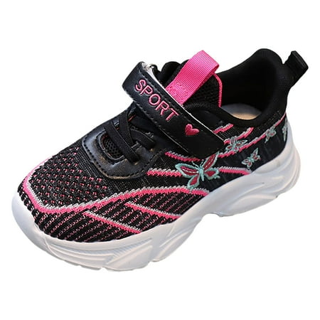 Ketyyh-chn99 Girls Slip-On Sneakers Shoes Girl Running Shoes Hiking Shoes for Kids casual shoes girls kids sneakers lightweight Black 3.5