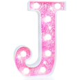 thumbnail image 1 of Carpa LED Pooqla con forma de letra para marquesina, color rosa claro, funciona con pilas, 1 of 6