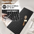 thumbnail image 6 of PABUBE Shower Mat for Bathtub, Quick Dry Bathtub Mat 16"x 39", Bath Mat for Tub with Powerful Suction Cup & Drain Holes , Soft On Feet, Non-Slip Machine Washable Tub Mat, Easy to Cut, Black, 6 of 6
