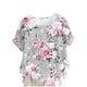 thumbnail image 1 of Camisetas de Manga Corta para las Mujeres Casual Cuello Redondo Cómodo de Lino Camiseta Botón Blusa Top Verano Manga Corta para las Mujeres, 1 of 6