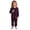 AA-#Dark Purple393, variant on WOYY Girls Halloween Pajamas Kids Unisex Long Sleeve Top Pants Sleepwear Set, 2-Piece, Sizes 2-10