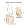 thumbnail image 2 of Gustave PU Leather Shoulder Tote Bag Crossbody Purses and Handbags Fashion Large Capacity Top Handle Satchel Bags for Women Ladies "White", 2 of 10