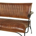 thumbnail image 5 of DecMode Leather Tufted Lounge Chair with Metal Legs, Brown, 5 of 12