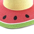 thumbnail image 4 of Sombrero de playa para mujer de 56 a 58 cm de circunferencia, sombrero de paja con ala grande para verano, sombrero para el sol con forma de fruta, 4 of 5