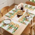 thumbnail image 5 of Rustic Tulip Placemats Set of 2, Vintage Watercolor Yellow Floral Green Leaf Plant Non-Slip Place Mats Washable Table Mats for Kitchen Dining Table Decorations Indoor/Outdoor, 5 of 9