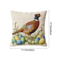 thumbnail image 3 of QuanTara Embroidered Easter 'Good Things' Pillow Cover 18x18in, Soft Short Lint Decorative Throw Pillow Case for Sofa, Bed, Living Room, 3 of 6