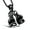 Black, variant on Mens Unisex Boxing Gloves Pendant Necklace Punk Hip Hop Biker Jewelry Chain 24"-Silver