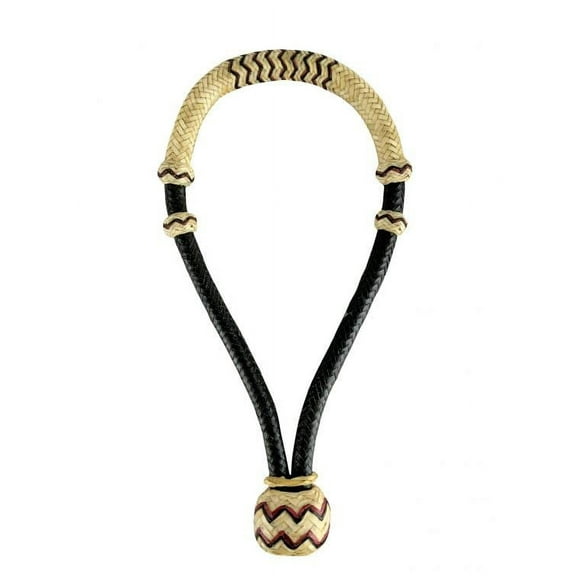 Showman 5/8" Natural/Black/Burgundy Rawhide Core Bosal