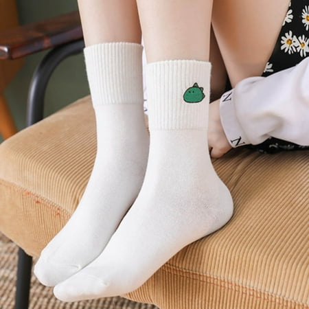 

bvgfsahne Little Dinosaur Cute Fun Casual Mid-Length Tube Socks Ladies Socks