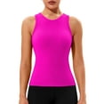 thumbnail image 1 of Charmo Ribbed Seamless Tank Top for Womens High Neck Tops Built in Bra, 1 of 6