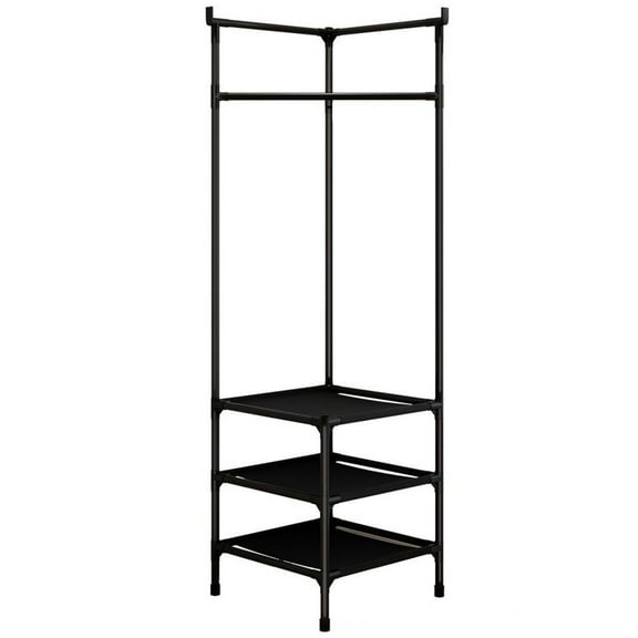 1 Set Modern Black Triangular Garment Rack For Bedroom And Living Room