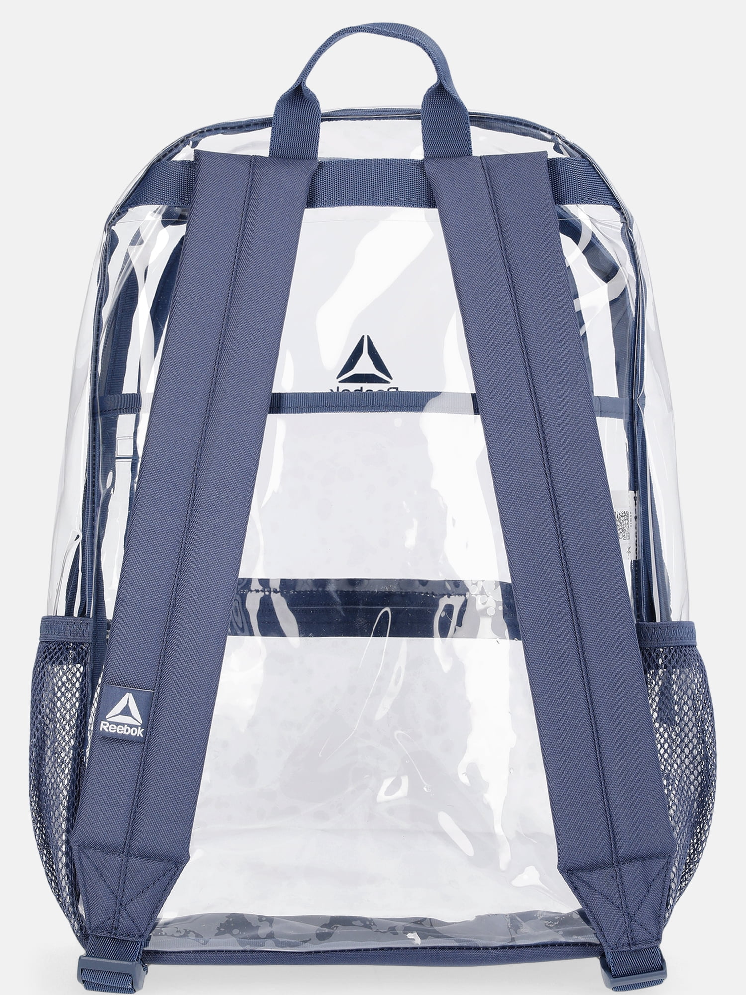 Reebok Kids' Kiwi 17" Clear Backpack, Dusty Indigo