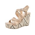thumbnail image 2 of Zapatos de mujer Casual verano moda romana cuña serpiente patrón correas cruzadas cinturón hebilla cuña sandalias Wmkox8yii  sa3396, 2 of 8