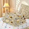 thumbnail image 6 of Erosebridal Vintage Bug Bee Zipper Twin Comforter Sets with Fitted Sheet and 2 Pillowcases,Lovely Animals Zipper Bedding Set,Beige White,Polkadot Reversible,4pcs, 6 of 8