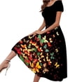 thumbnail image 1 of Heliisoer Robe pour Femme, Liquidation Été Robe à Manches Courtes pour Femme Col Rond Décontractée Mode Fête Quotidien Élégante Robe à Imprimé, 1 of 5
