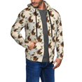 thumbnail image 2 of Goofa Art cute koala Pattern Mens Full-zip Hoodie, Zip-up Pullover Hooded Sweatshirt, Kangaroo Pocket Hoodie Ideal for Daily Wear, Travel, and Home-Large, 2 of 5
