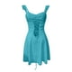 thumbnail image 4 of Vestido sin espalda de gasa lisa para mujer - Tirantes finos, ropa de oficina/casual - Tallas S-XL, 4 of 5
