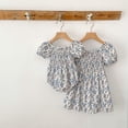 thumbnail image 6 of Tfken Newborn Infant Romper Floral Print Short Sleeve Light Purple Outfit For Baby Girls 0-3 Months Comfortable Crew Neck Bodysuit, 6 of 9