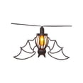 thumbnail image 4 of 1pc Vintage Hanging Bat Light Halloween Decorations - Gothic Hollow Cutout Design Wall Hanging Flame Lights, Handcrafted Metal Bat Lantern, Halloween Party Decorations for Haunted House, Home, 4 of 12
