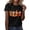 Black, variant on Halloween Shirts for Women T-Shirt for Casual Wear with Short Round Neck Pumpkin Print Loose Top in Stylish Everyday Wardrobe Orange L