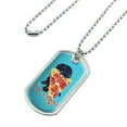 thumbnail image 2 of Pup-A-Roni Pepperoni Pizza Puppy Dog Humor Funny Military Dog Tag Pendant Necklace with Chain, 2 of 5