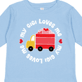 thumbnail image 4 of Inktastic My Gigi Loves Me Valentine Truck Boys or Girls Long Sleeve Toddler T-Shirt, 4 of 5