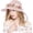 Pink, variant on Fashion Flower Lace Ribbon Wide Brim Caps Summer Beach Sun Protective Hat Straw Hats for Women