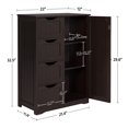 thumbnail image 3 of Yaheetech Wooden Storage Cabinet with 4 Drawers, Espresso, 3 of 5
