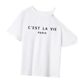 thumbnail image 4 of Camiseta para mujer con cuello redondo, ropa deportiva para mujer, camisetas de verano para viajes y vacaciones L, 4 of 8