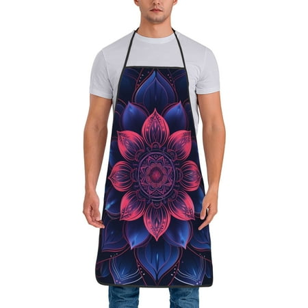 

Lukts Bohemian Vintage Pattern Print Unisex Tie-Up Aprons Bibs for Chef Kitchen Grill Beverage Shop