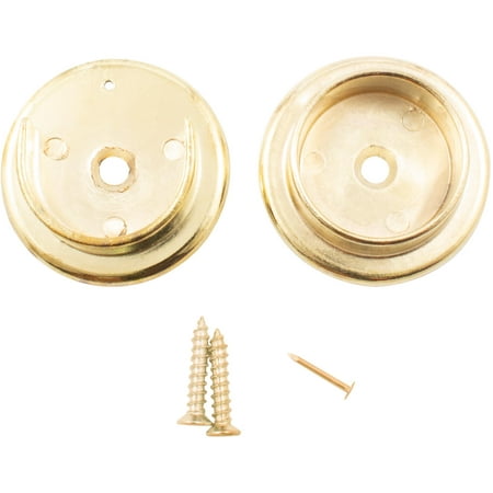 

Heavy-Duty Metal Pole Sockets Fits Poles up to 1-3/8 Diameter Polished Brass by Stone Harbor Hardware