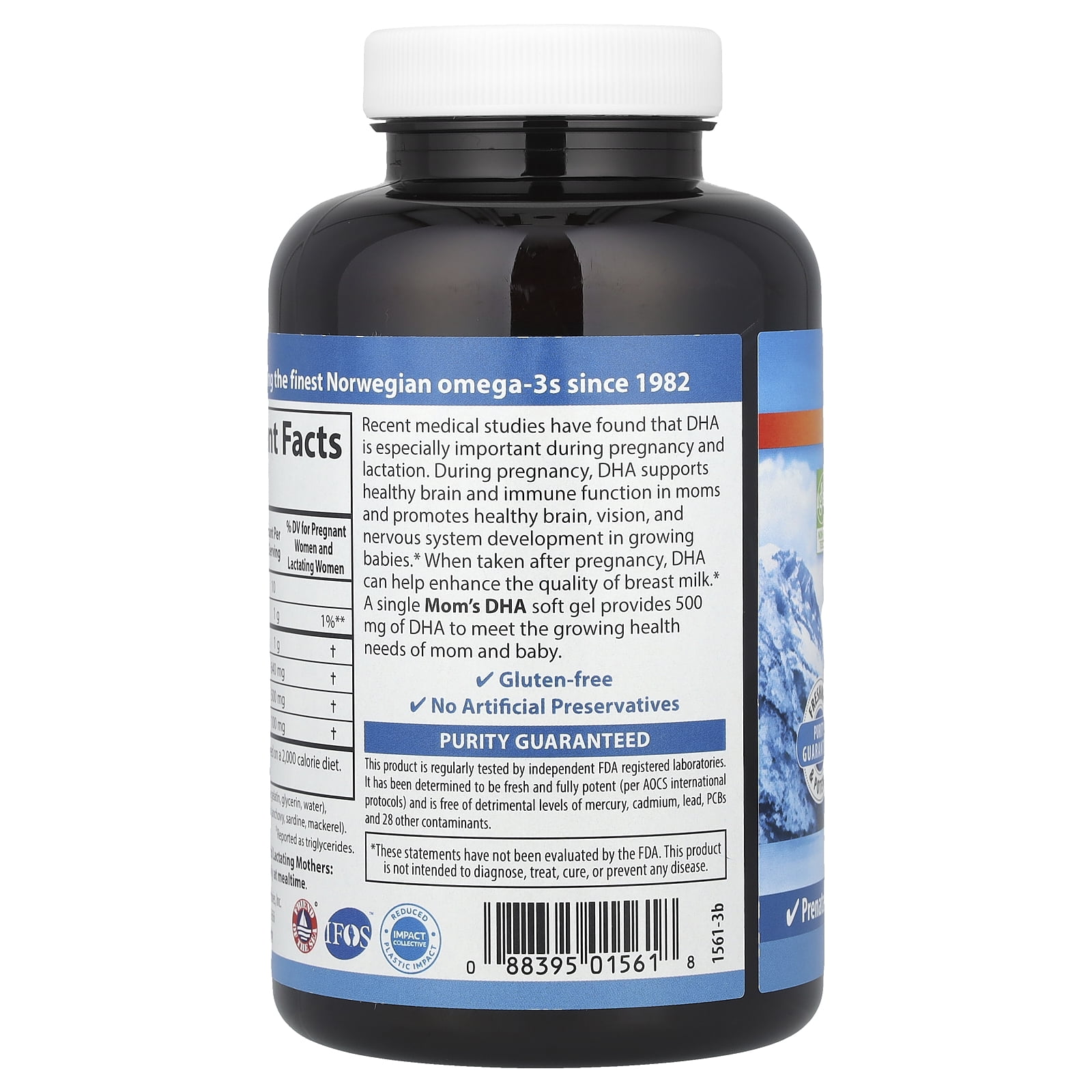 Carlson Mother's DHA, 500 mg, 120 Soft Gels