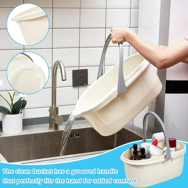 KEERDAO 6 Pcs 4.5 Gallon Cleaning Bucket Household Mop Bucket for