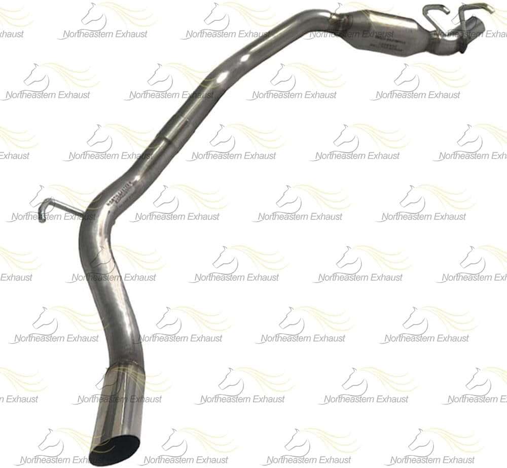Northeastern Exhaust Intermediate Pipe, Muffler & Resonator with Hangers Fits 2001-2005 Ford Explorer Sport Trac 4.0L - Direct Fit | Stainless Steel System Kit