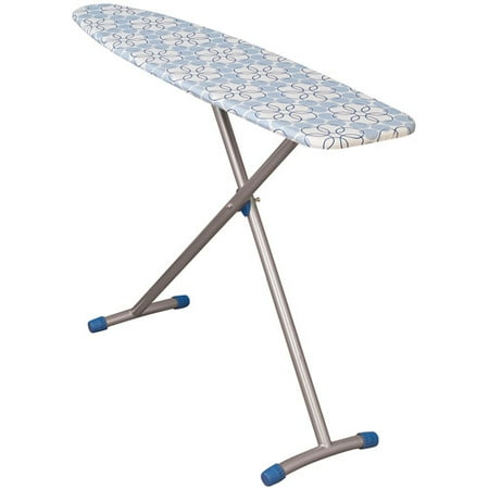 Household Essentials Euro Arch T-Leg Ironing Board, Satin Silver