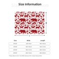 thumbnail image 5 of Uemuo red plaid Moose Bunny bear Printed Throw Blanket for Couch, Fluffy Fuzzy Blankets for Bed, Sofa, Cozy Flannel Faux Fur Blanket-60"x50", 5 of 6