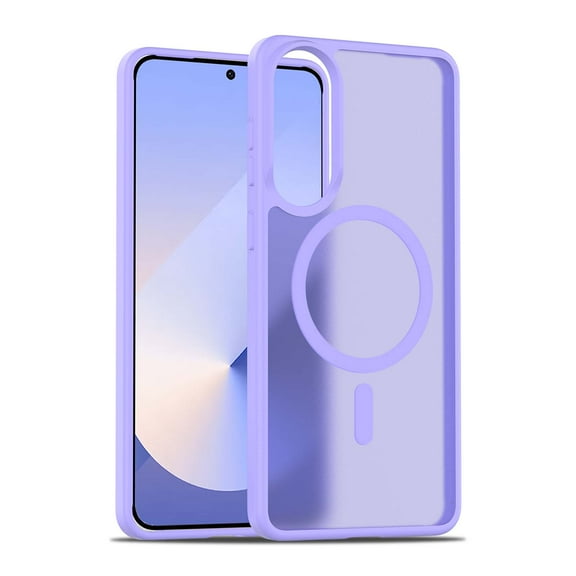 For Samsung Galaxy S25 Edge Phone Case, Matte Magnetic,Support for Magsafe,Lightweight & Slim,Translucent Frosted Shockproof Protective Rugged Scratch-Resistant Phone Case Cover,Purple
