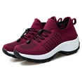 thumbnail image 3 of Damyuan Walking Shoes Women Slip On Sock Sneakers Breathe Mesh Comfort Wedge Platform Loafers, 3 of 9