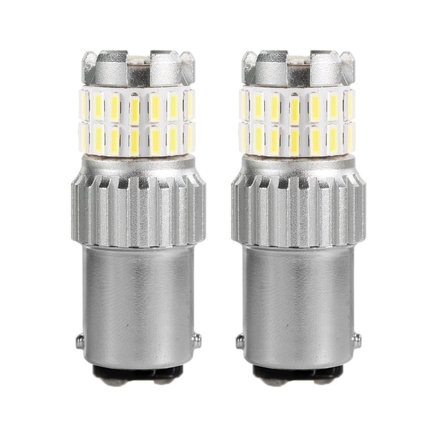 Juego de 2 bombillas LED intermitentes para luces de freno y de marcha atrás de coche Blanco BAY15D