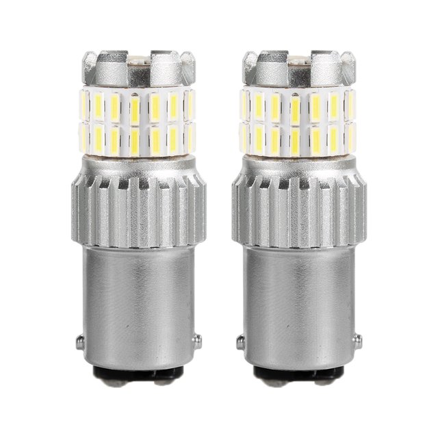 Juego de 2 bombillas LED intermitentes para luces de freno y de marcha atrás de coche Blanco BAY15D