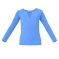thumbnail image 4 of Girls' Solid Color Long Sleeved Round Neck Dance Practice Uniform Mid Size Children's Top, 4 of 6