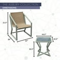 thumbnail image 4 of Mod Furniture Asbury 3-Piece Modern Outdoor Bistro Chat Set with Two Sling Side Chairs and Glass Top Side Table - ASBURY3PC-TAN, 4 of 8