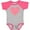 Baseball Heather and Hot Pink, variant on Inktastic Pink Valentine's Day Heart Boys or Girls Baby Bodysuit