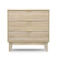 thumbnail image 3 of Eumyviv 3 Drawer Dresser Chest of Drawers for Bedroom,  Mid Century Modern Wood Oak Closet Storage Dresser Suitable for Living Room, Nursery, and Hallway, 3 of 10