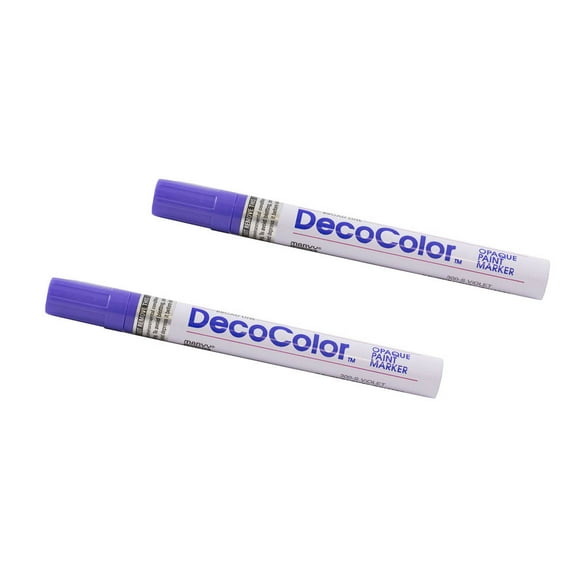 Marvy Uchida Broad Line Opaque Paint Markers, Violet, 2/Pack