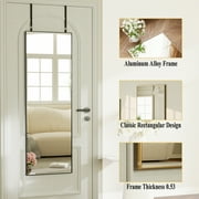 BEAUTYPEAK 48x 14 Full Length Door Mirror Hanging Wall-Mounted Mirrors, Black