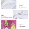 thumbnail image 5 of SKYSONIC 12"x17" Hanging Kitchen Hand Towels Dishcloths Sets with Loop, Cute Fruit Pink Avocado Absorbent Hand Towels 2 Piece Sets Organic Avocado Leaves, 5 of 6