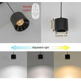 thumbnail image 4 of FSLiving H-Type Track Light Stepless Dimming Remote Controlled 4 Color Temperatures 12W LED Spot Light Cylindrical Black Metal Shade Track Lighting for Corridor Home Office(No Track)-3 Pack, 4 of 7