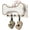 White, variant on Decorative Dog Leash Holder for Wall - Dog Stuff Organizer and Doggie Bone Key Holder Wall Mount with 5 Cute 3D Puppy Paw Hooks & Storage Shelf (White)