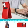 thumbnail image 2 of Dteck Back Wallet Phone Case for Samsung Galaxy A72 5G with ID & Credit Card Holder Slots Pockets Wallet Back Cover Stand Flip Folio Leather Cell Cases Women Men, Red, 2 of 7